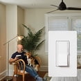 thumbnail image 3 of Lutron Electronics Co. DVFSQ-F-BL Diva Fan Control, Black, 3 of 4