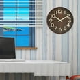 thumbnail image 4 of Reloj de pared, reloj de pared de madera, movimiento de barrido sin tictac, reloj de pared decorativo, reloj de pared con pilas, reloj para el hogar, sala de estar, cocina, dormitorio, oficina,, 4 of 5
