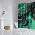 thumbnail image 2 of Green Gray Yellow Marble Pattern Shower Curtain 72"x84" ,Bathroom Decorative Shower Curtains Set with 12 Hooks,Modern Waterproof Washable Shower Curtain, 2 of 6