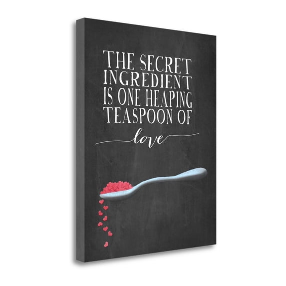 "The Secret Ingredient Chalkboard" By Amy Cummings, Fine Art Giclee Print on Gallery Wrap Canvas, Ready to Hang