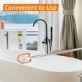 thumbnail image 4 of JEHONN Shower Scrubber Tub and Tile Cleaning Brush with Long Handle (Orange), 4 of 7