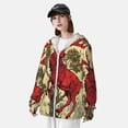 thumbnail image 3 of Gaeub Mythical Red Stag Illustration Men's and Women's UPF 50+ Long-Sleeved Sun Protection Clothing, Fishing Shirt Long Sleeve Zip-3X-Large, 3 of 7