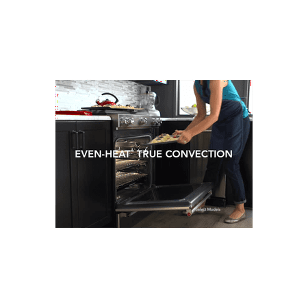 KitchenAid - 7.1 Cu. Ft. Self-Cleaning Slide-In Electric Convection Range - Stainless steel