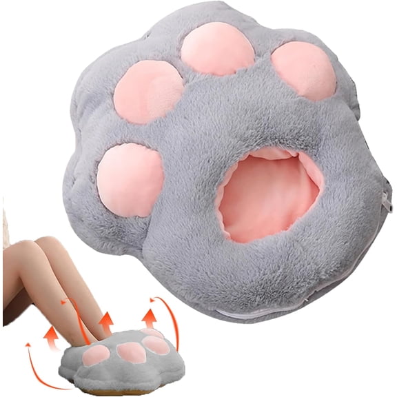 Foot Warmer Under Desk,USB Heating Pad Cute Cat Paw,Soft Plush Three-Speed Temperatures Under Desk Feet Warmers for Home, Bedroom, Offices