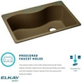 thumbnail image 7 of Elkay Quartz Classic 33" x 22" x 10", Offset 60/40 Double Bowl Drop-in Sink with Aqua Divide, Mocha, 7 of 7