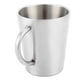thumbnail image 2 of Taza portátil de 300 ml, de acero inoxidable 304, con aislamiento de doble pared, para café y cerveza, con asa, color plateado brillante., 2 of 14