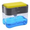 thumbnail image 1 of Dispensador De Jabón Liquido Para Trastes De Cocina Con Fibra Y Esponja Negro, 1 of 7