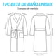 thumbnail image 5 of Albornoz de Forro, Bata de Baño de Felpa para Hombre y Mujer, Ropa de Descanso para Invierno, Cómoda y Cálida, Unisex, Talla única, Blanco(1PC), 5 of 9
