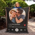 thumbnail image 1 of Custom Photo Upload and Favorite Song Woven Blanket, 1 of 8