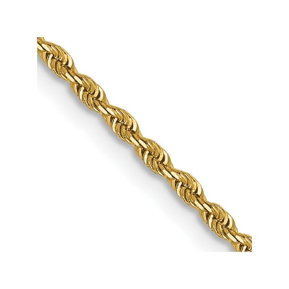 14k Yellow Gold Lobster Claw Closure Valu plus 1.3mm Sparkle Cut Chain Necklace 20 Inch - Chain Necklace for Women and M