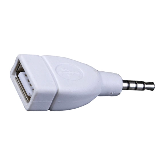 USB 2.0 Female to 3.5mm Male AUXs Sound Plug Jacks Converters Adapter Plug for Car
