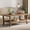 Rustic Brown, variant on Finmind Solid Wood Coffee Table with Open Storage Shelf, 47-inch Farmhouse Rectangle Center Table for Living Room, Office, Rustic Brown