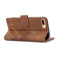 thumbnail image 4 of Feishell for iPhone 7 Plus/8 Plus Wallet Case with Wrist Strap, [Butterflies & Orchid Embossed] Premium PU Leather Magnetic Clasp Cover with Card Slots Kickstand Flip Phone Case for Women Men,Brown, 4 of 7