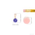 thumbnail image 4 of Angara Round Shape Natural Tanzanite Pendant Necklace in 14K Rose Gold for Women - December Birthstone Jewelry | Tanzanite Solitaire Pendant Necklace, 4 of 9