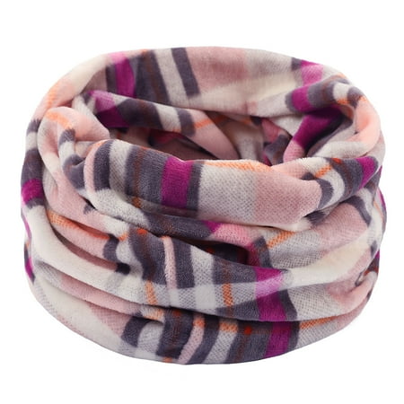 

Autumn And Winter Printed Warm Short Plush Neck Cover Men And Women Single Circle Double Knit Bib Silky Scarf for Neck