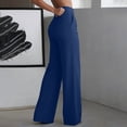 thumbnail image 4 of Cmfcve Women Wide Leg Pants High Waisted Business Casual Work Trousers Dressy Pants with Pockets Pleated Straight Leg Trousers Pant, 4 of 8