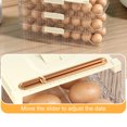 thumbnail image 4 of Caja para almacenamiento de huevos rodantes automática, bandeja organizadora para huevos, soporte para huevos para el hogar, 4 of 7