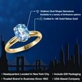 thumbnail image 2 of Gem Stone King 14K Yellow Gold Millennium Blue Mystic Quartz Engagement Ring for Women | 3.00 Cttw | Oval 10X8MM | Gemstone Birthstone | Size 7, 2 of 6