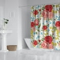 thumbnail image 2 of Floral and Skull Shower Curtain Waterproof Bathroom Decor 72x72, 2 of 3
