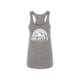 thumbnail image 1 of Gravity Outdoor Co. Womens Racerback Tank - White Logo - Urban Grey - S, 1 of 1