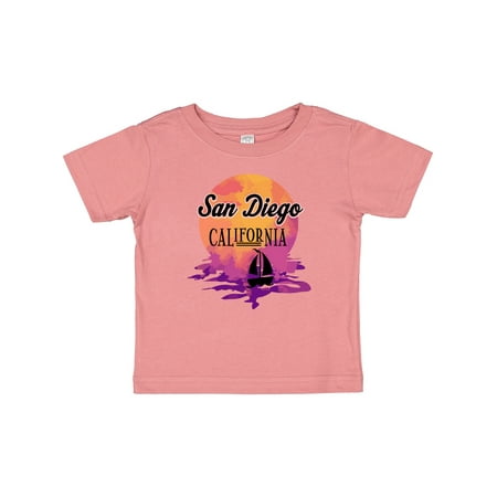 

Inktastic San Diego California Watercolor Sunset Gift Baby Girl T-Shirt