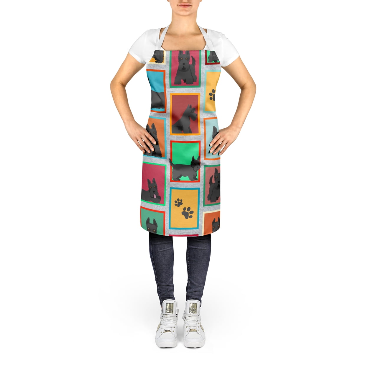 Lots of Scottish Terrier Apron 27 in x 30 in