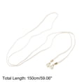 thumbnail image 3 of Unique Bargains Stylish Pearl Braiding Woven Rope Belt for Fashionable Outfits 1 Pc White, 3 of 6