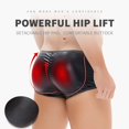thumbnail image 3 of Men Leather Padded Underwear Butt Lifter Hip Enhancer Briefs, 3 of 6