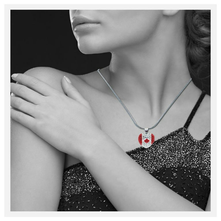 Aqua79 Sparkling Crystal Pendant Necklace Women Fashion Jewelry Canada Heart