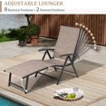 thumbnail image 3 of VREDHOM  Outdoor Portable Folding Chaise Lounge Chairs (Set of 2) - 70" L x 20" W x 14" H Esspreso, 3 of 5