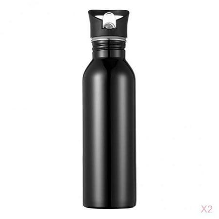 

750ml Sports Water Bottle Flask Portable Gym Hiking Camping Straw Bottles