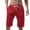 Red, variant on Bermuda Shorts for Men Summer Casual Elastic Waist Straight Leg Relaxed Fit Knee Length Beach Shorts with Pockets