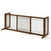 Richell Freestanding Dog Gate, Brown, Large, 71.30"L x 17.70"W x 20.10"H