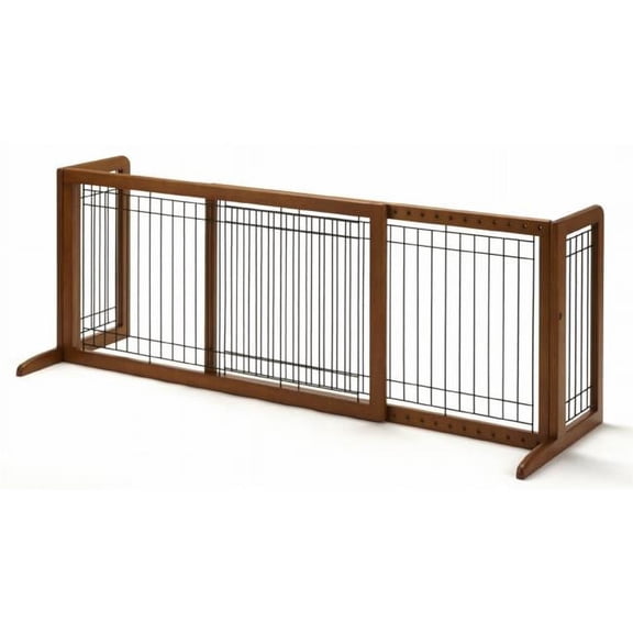 Freestanding Pet Gate Large - Brown
