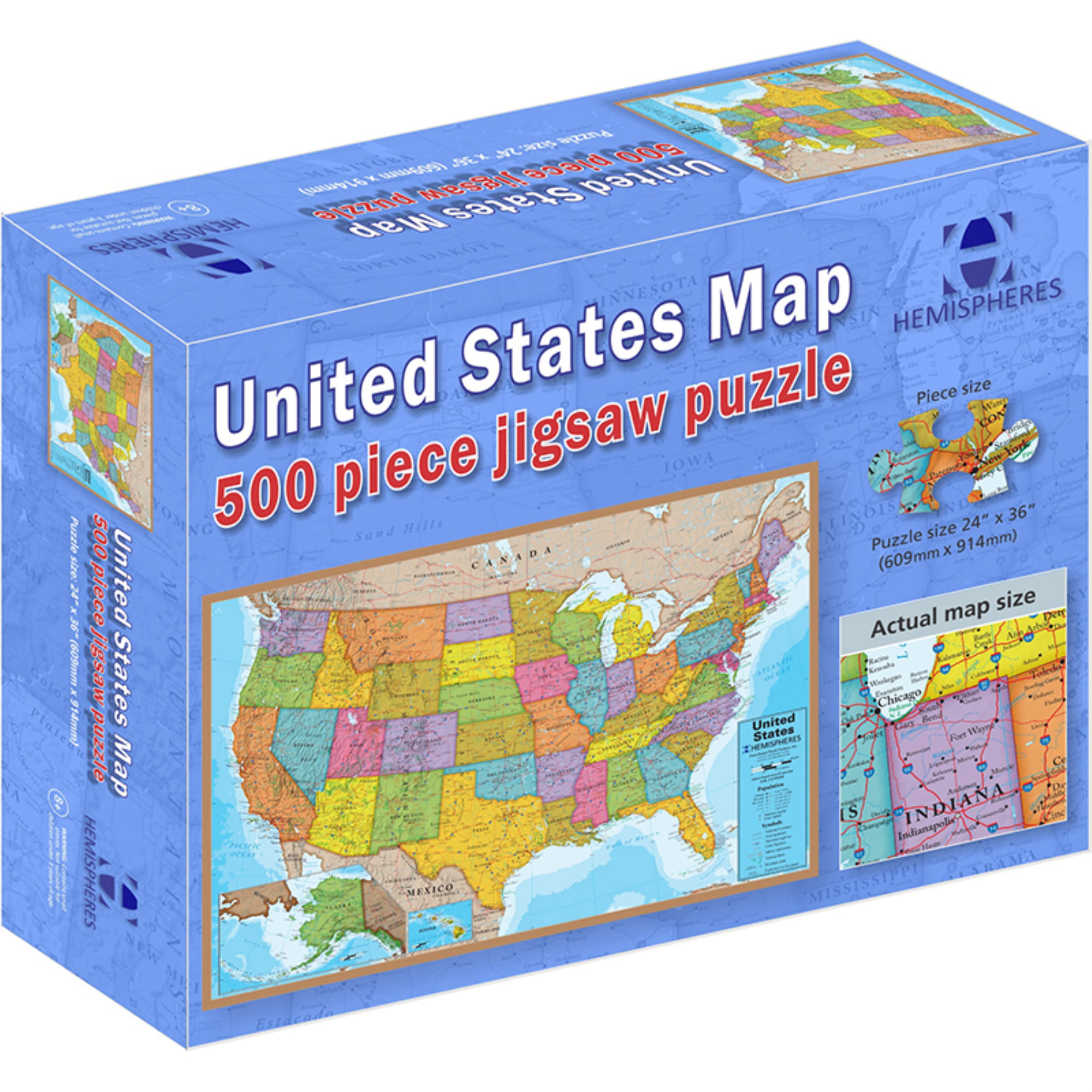 1000-piece 60000788 Eurographics 6000-0788 "map Of The United States Puzzle 