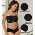 thumbnail image 3 of Curyon Strapless Bras for Women Underwire Non-Slip Bandeau Seamless Comfy Bra, 3 of 5