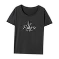 thumbnail image 3 of Camiseta de mujer Camisa elegante con cuello redondo para uso diario en la oficina, vacaciones SG, 3 of 7