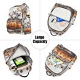thumbnail image 5 of JIALIOU Mini Backpack Purse for Women Quilted Casual Daypack Small Travel Shoulder Bag, Lovely Ghosts Sit on Pumpkins, 5 of 7