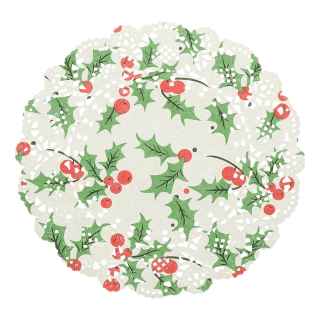 Uxcell 100 Pcs Servilletas de Papel de 5.5 Pulgadas Redondas de Encaje, Manteles Decorativos Desechables para Comidas y Fiestas, Multicolor