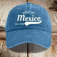 thumbnail image 2 of GDREDA UV Protection Baseball Caps Women's Vintage Washed Denim Printed Baseball Cap，Blue, 2 of 3