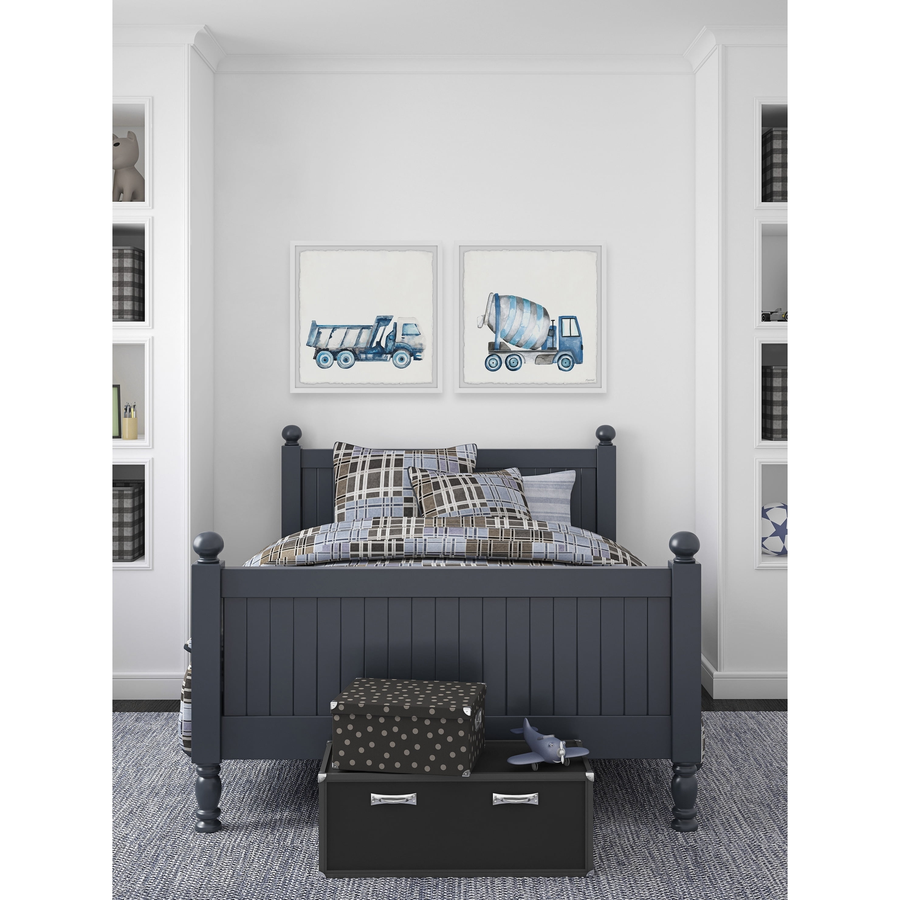 Marmont Hill Printed Construction Framed Art Prints, Set of 2