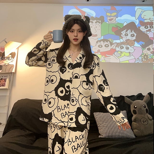 Pajamas Women's Spring and Autumn Long Sleeve 2024 New Cotton Sweet Hello Kitty Han Fan Girls' Home Clothes suit