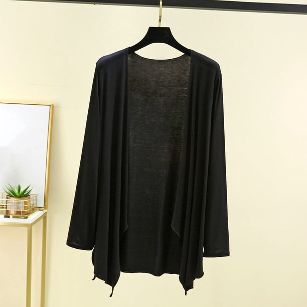 Blusa de pijama de manga larga para mujer, lisa, informal, a la moda, con cuello redondo, manga larga, para dormir, pijama para mujer