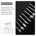 thumbnail image 4 of IFANLANDOR Ensemble de 9 Mini Cuillères en Plastique Ustensiles de Cuisine Miniatures Argent pour Jouer, 4 of 8