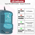 thumbnail image 3 of 18V 36V  Charger Portable Mini  Charger with Intelligent Protection System for  BSL1830 BSL1840 BSL1850 BSL36A18 BSL36818 Series, 3 of 7
