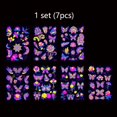 thumbnail image 4 of Pegatinas de tatuajes temporales fluorescentes, tatuajes de flores brillantes, impermeables, pegatina de piel para brazo, pierna, fiesta, música, Bar, decoración de tatuajes, 4 of 4