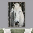 thumbnail image 2 of wall26 Canvas Print Wall Art Black &amp; White Horse Portrait on Wood Panels Animals Wildlife Digital Art Realism Rustic Scenic Nature Photography Colorful for Living Room, Bedroom, Office - 32", 2 of 5