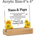 thumbnail image 2 of Grandparents Gifts, Thank You Gift for Grandma and Grandpa, Appreciation Gifts for Grandparents, Nana and Papa Clear Acrylic Desk Sign for Home, 4x4 Inch, 2 of 4