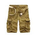 thumbnail image 3 of Pantalones cortos de camuflaje de verano para hombre, 100 % algodón, multibolsillos, estilo capri, 3 of 5