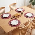 thumbnail image 3 of Unique Bargains Round Placemats 6pcs Faux Leather Placemats Red 15"x15", 3 of 6
